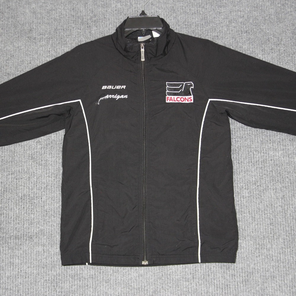 Bauer Falcons Hockey Jacket‎ Full Zip Black Youth Medium M Track Jacket